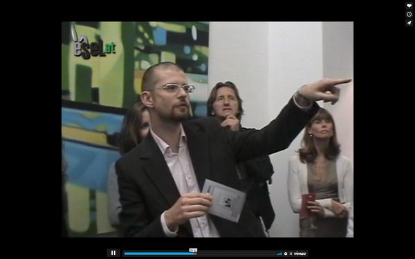 eSeL: Dezentrale Eröffnungsrede. Eröffnung Galerie Barbara Preyer & Austellung Clemens Fürtler (20.9.2007) Screenshots: eSeL Foto: eSeL.at - Lorenz Seidler