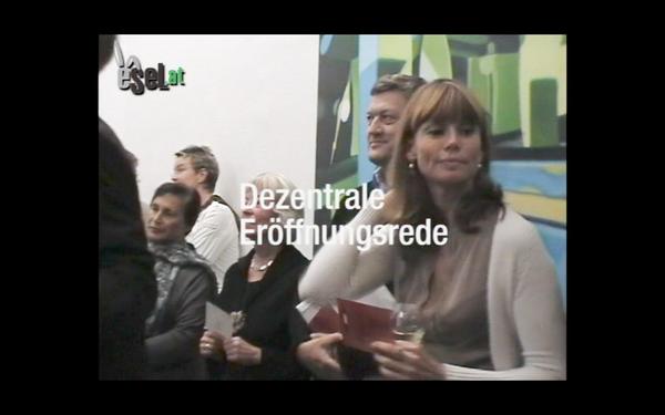 eSeL: Dezentrale Eröffnungsrede. Eröffnung Galerie Barbara Preyer & Austellung Clemens Fürtler (20.9.2007) Screenshots: eSeL Foto: eSeL.at - Lorenz Seidler