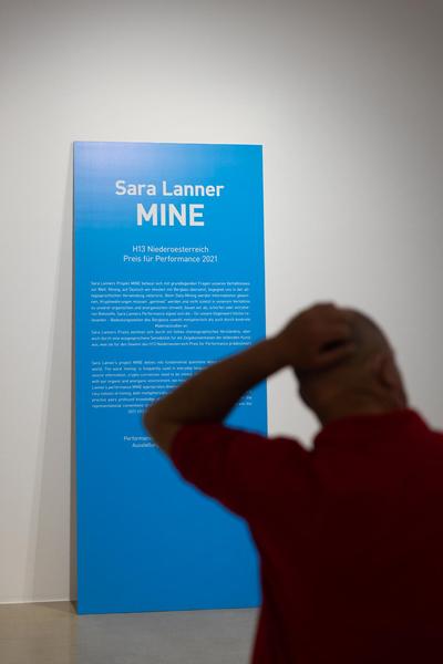 Kunstraum Niederösterreich: H13 2021 -  Sara Lanner "MINE" (8.9.2021) Foto: eSeL Foto: eSeL Lorenz Seidler