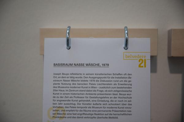 Belvedere 21: Joseph Beuys - Denken.Handeln. Vermitteln (4.3. - 13.6.2021)  https://www.belvedere.at/joseph-beuys | Foto: eSeL Foto: eSeL.at - Lorenz Seidler