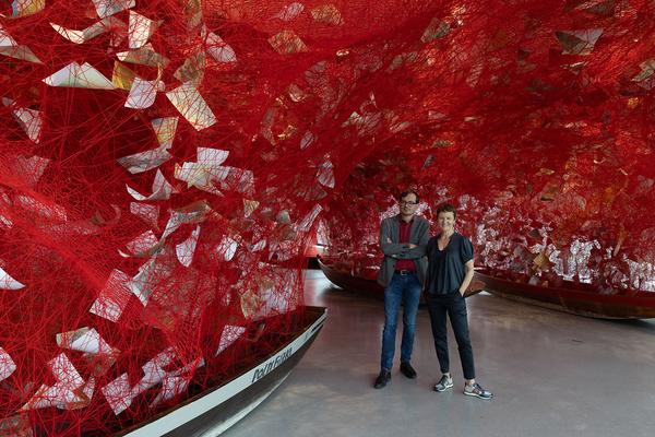 Landesgalerie Niederösterreich: Chiharu Shiota "Across the River" (11.6.2022 - 15.1.2023) Foto: eSeL.at - Lorenz Seidler Foto: eSeL Lorenz Seidler