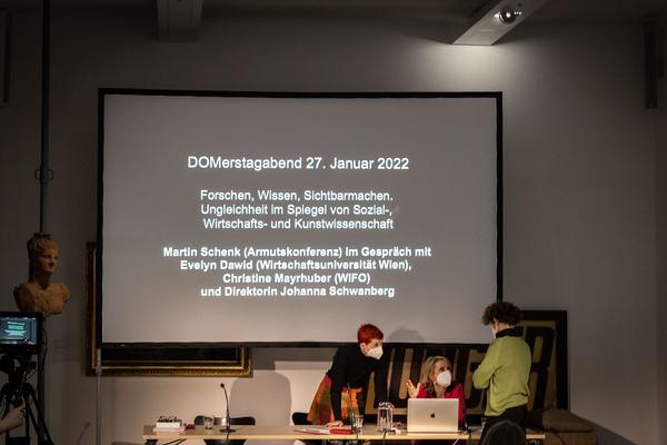 Dom Museum Wien: "Forschen, Wissen, Sichtbarmachen. Ungleichheit  im Spiegel von Sozial-, Wirtschafts- und Kunstwissenschaft" (Domerstagabend, 27.1.2022) Foto: eSeL.at - Lorenz Seidler Foto: eSeL Lorenz Seidler