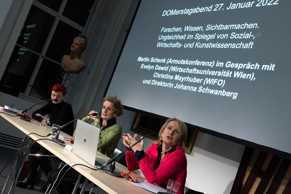 Dom Museum Wien: "Forschen, Wissen, Sichtbarmachen. Ungleichheit  im Spiegel von Sozial-, Wirtschafts- und Kunstwissenschaft" (Domerstagabend, 27.1.2022) Foto: eSeL.at - Lorenz Seidler Foto: eSeL Lorenz Seidler