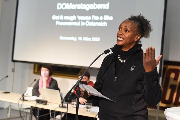 Dom Museum Wien: DOMerstagabend "Got it rough `cause I’m a She". Frauenarmut in Österreich (10.3.2022) Foto: eSeL.at - Lorenz Seidler Foto: eSeL.at - Joanna Pianka