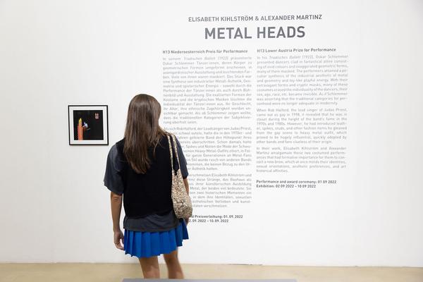 Kunstraum Niederösterreich: H13 2022 - "Metal Heads" von Elisabeth Kihlström und Alexander Martinz (1.9.2022) Foto: eSeL.at - Lorenz Seidler Foto: eSeL Lorenz Seidler