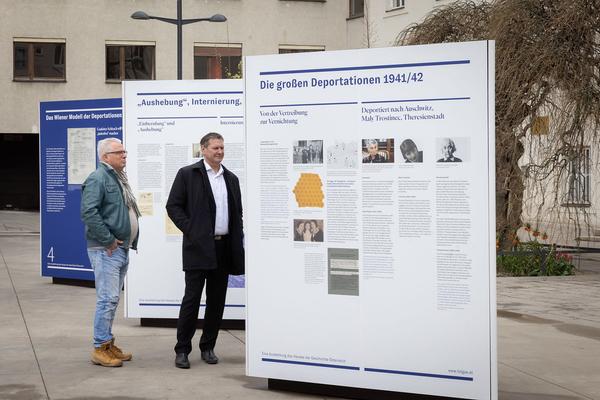 hdgö on tour: Das Wiener Modell der Radikalisierung. Österreich und die Shoah (Floridsdorf/Pius-Porsch-Platz, 7.4. - 7.7.2022) Foto: eSeL.at - Lorenz Seidler Foto: eSeL Lorenz Seidler