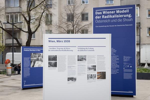 hdgö on tour: Das Wiener Modell der Radikalisierung. Österreich und die Shoah (Floridsdorf/Pius-Porsch-Platz, 7.4. - 7.7.2022) Foto: eSeL.at - Lorenz Seidler Foto: eSeL Lorenz Seidler