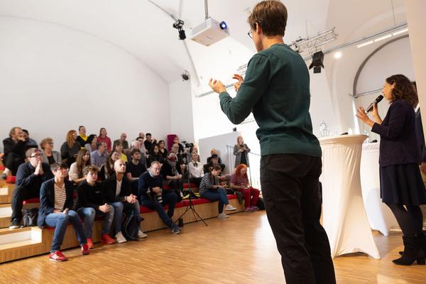 Zoom Kindermuseum: Mit und Ohne Worte. Mitmachausstellung zum Thema Kommunikation (Pressekonferenz, 5.10.2022) Fototo: eSeL.at - Lorenz Seidler Foto: eSeL Lorenz Seidler