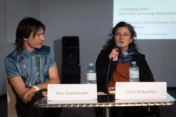 VIENNA ART WEEK Challenging Orders LINE-UP: Geschichte, Erinnerung, Monumente. Decolonizing in Vienna! (Carla Bobadilla, Petz Haselmayer) & Christina Werner im Gespräch mit Julia Hartmann (VIENNA ART WEEK) (25.11.2022) Foto: eSeL.at - Lorenz Seidler Foto: eSeL Lorenz Seidler