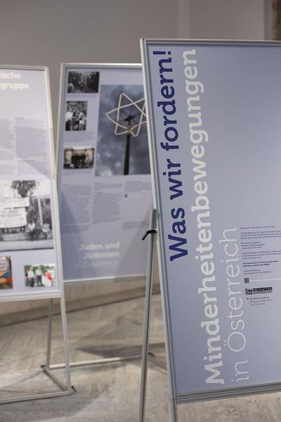 Haus der Geschichte Österreich: Was wir fordern! Minderheitenbewegungen in Österreich(25.10.2022 - 15.1.2023) Foto: eSeL.at - Lorenz Seidler Foto: eSeL Lorenz Seidler