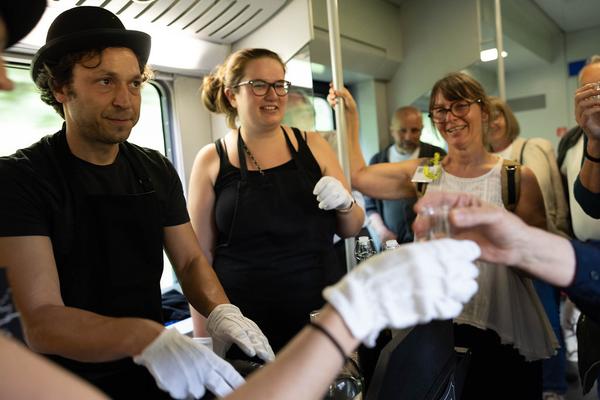 Festival der Regionen 2023: "Höchste Eisenbahn" Eröffnung FdR*ZUG (Linz > Horní Dvořiště, 23.6.2023) Foto: eSeL.at - Lorenz Seidler Foto: eSeL Lorenz Seidler
