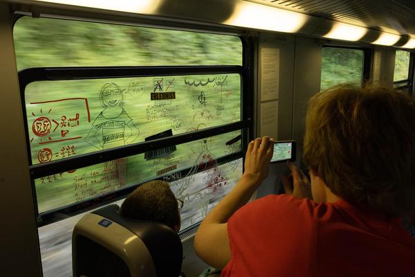 Festival der Regionen 2023: "Höchste Eisenbahn" Eröffnung FdR*ZUG (Linz > Horní Dvořiště, 23.6.2023) Foto: eSeL.at - Lorenz Seidler Foto: eSeL Lorenz Seidler