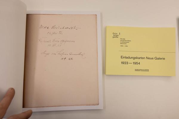 Galerie nächst St. Stephan: Grünangergasse 1 - Otto Kallir und die Neue Galerie in zeithistorischen Dokumenten 1923–1954 (10.11.2023 - 20.1.2024) Foto: eSeL.at - Lorenz Seidler Foto: eSeL Lorenz Seidler