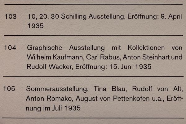 Galerie nächst St. Stephan: Grünangergasse 1 - Otto Kallir und die Neue Galerie in zeithistorischen Dokumenten 1923–1954 (10.11.2023 - 20.1.2024) Foto: eSeL.at - Lorenz Seidler Foto: eSeL Lorenz Seidler