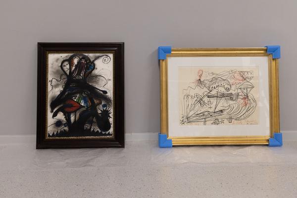 museum gugging: "gugging inspiriert.! von bowie bis roth" (Aufbau, 30.3. - 24.9.2023) Foto: eSeL.at - Lorenz Seidler Foto: eSeL Lorenz Seidler