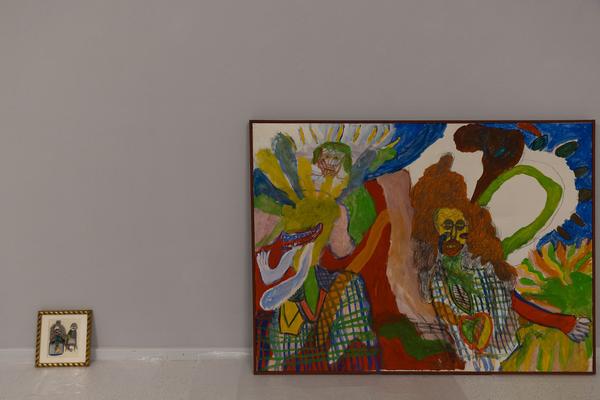 museum gugging: "gugging inspiriert.! von bowie bis roth" (Aufbau, 30.3. - 24.9.2023) Foto: eSeL.at - Lorenz Seidler Foto: eSeL Lorenz Seidler