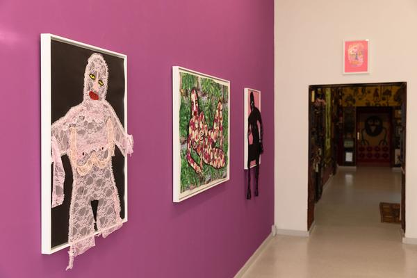 museum gugging: "gugging inspiriert.! von bowie bis roth" (Aufbau, 30.3. - 24.9.2023) Foto: eSeL.at - Lorenz Seidler Foto: eSeL Lorenz Seidler