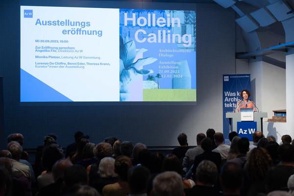Architekturzentrum Wien: Hollein Calling. Architektonische Dialoge (Eröffnung, 20.9.2023 - 12.2.2024) Foto: eSeL.at - Lorenz Seidler Foto: eSeL Lorenz Seidler