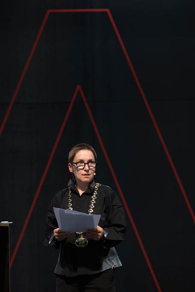Universität für Angewandte Kunst: Inauguration Rektorin Petra Schaper Rinkel (2.10.2023) Foto: eSeL.at - Lorenz Seidler Foto: eSeL Lorenz Seidler