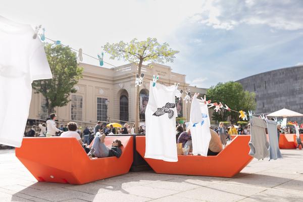 MuseumsQuartier Wien: Birds of Neubau - Siebdruckwerkstatt @
KinderKulturParcours 2023 (6.5.2023) Foto: eSeL.at - Lorenz Seidler Foto: eSeL Lorenz Seidler