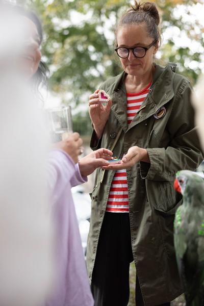 Wohnpartner Rabenhof: Edith Payer "Museum der Achtsamkeit" - Gespräch "Museum & Müllhalde" (9.8.2023) Foto: eSeL.at - Lorenz Seidler Foto: eSeL Lorenz Seidler
