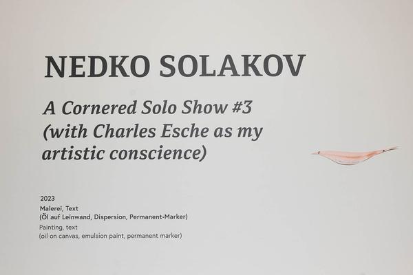 Nedko Solakov: A Cornered Solo Show #3 (with Charles Esche as my artistic conscience)  (24.11.2023 - 19.6.2024) Foto: eSeL.at - Lorenz Seidler Foto: eSeL Lorenz Seidler