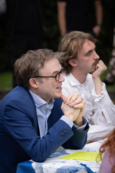 Akademie der Bildenden Künste Wien / Schillerplatz: Platz nehmen #1 "Schiller Killer – Töte Goethe" (12.10.2023) Foto: eSeL.at - Lorenz Seidler Foto: eSeL Lorenz Seidler