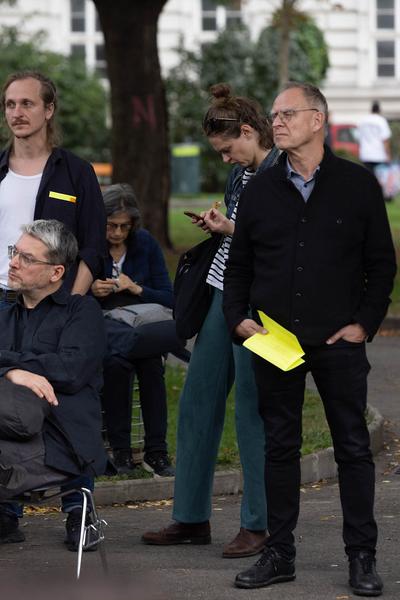 Akademie der Bildenden Künste Wien / Schillerplatz: Platz nehmen #1 "Schiller Killer – Töte Goethe" (12.10.2023) Foto: eSeL.at - Lorenz Seidler Foto: eSeL Lorenz Seidler