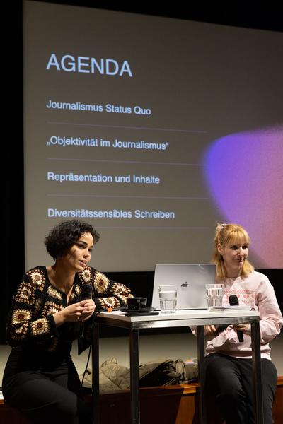 Belvedere 21: Queerfeministische Aktionswoche - Missy Magazine Vortrag „Feministisches Schreiben“ (14.3.2023) Foto: eSeL.at - Lorenz Seidler Foto: eSeL Lorenz Seidler