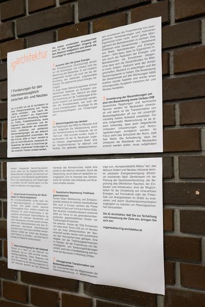 IG Architektur / ÖGFA: Vom Bau zum Umbau. Ein Symposium zur Bauwende (Alte WU, 24.11.23) Foto: eSeL.at - Joanna Pianka Foto: Joanna Pianka