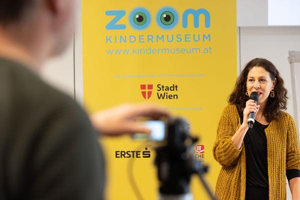 Zoom Kindermuseum Kindervorlesung: Gudrun Haindlmaier "Stadt der Zukunft?" (19.3.2023) Foto: eSeL.at - Lorenz Seidler Foto: eSeL Lorenz Seidler