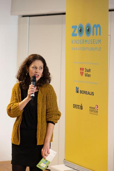 Zoom Kindermuseum Kindervorlesung: Gudrun Haindlmaier "Stadt der Zukunft?" (19.3.2023) Foto: eSeL.at - Lorenz Seidler Foto: eSeL Lorenz Seidler