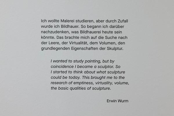 Albertina Modern: Erwin Wurm. Retrospektive zum 70. Geburtstag (13.9.2024 - 23.2.2025) Foto: eSeL.at - Lorenz Seidler