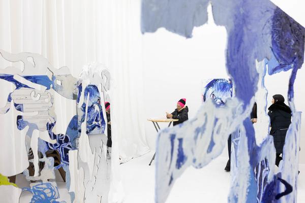 Donna Huanca &quot;Skin Painteens&quot; (Vienna Art Week @ Nitsch Foundation, 11.11.2024) Foto: eSeL.at - Lorenz Seidler