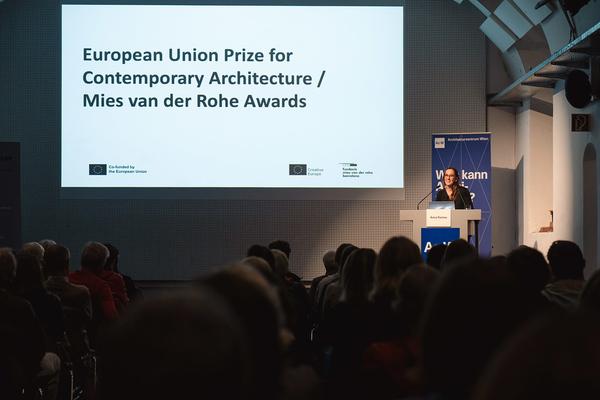 Eröffnung &quot;Europas beste Bauten&quot; Mies van der Rohe Award 2024 (Architekturzentrum Wien, 2.10.2024) Foto: eSeL.at - Robert Puteanu