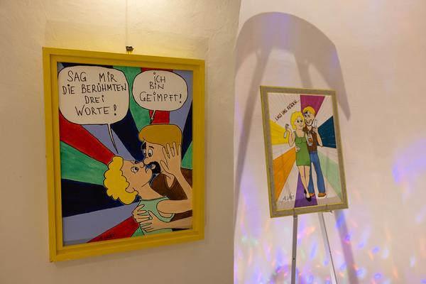 Alfred Vorisek Pop Up Galerie / Erster Kunstmarkt Bad Fischau-Brunn (7.12. &amp; 8.12.2024) Foto: eSeL.at - Lorenz Seidler