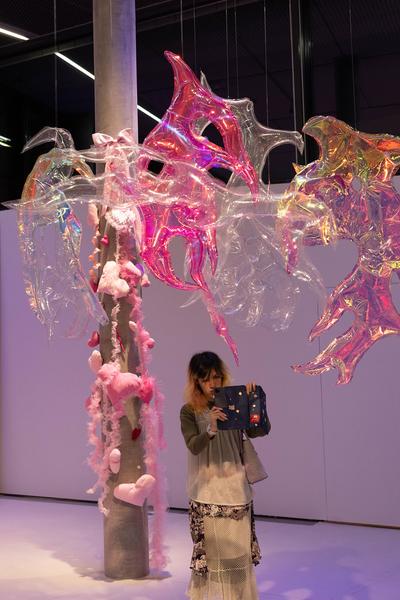 Hannah &amp; Lea Neckel "✮*•̩̩͙✧•̩̩͙*˚✧*˚ floating through reality ˚*✧˚*•̩̩͙✧•̩̩͙*˚✮" (Landesgalerie Burgenland, 19.10.2024 - 26.01.2025) Foto: eSeL.at - Lorenz Seidler
