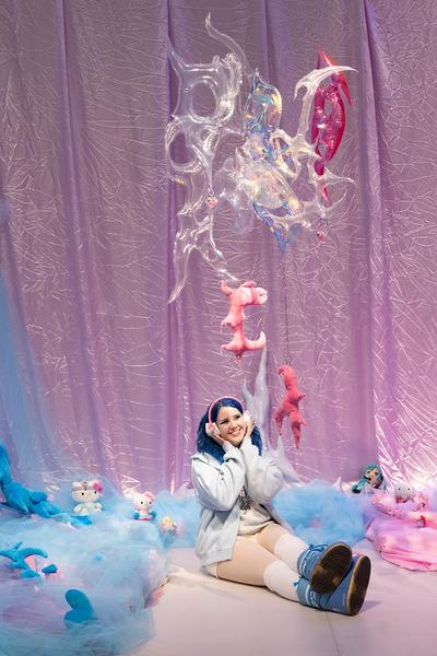 Hannah &amp; Lea Neckel "✮*•̩̩͙✧•̩̩͙*˚✧*˚ floating through reality ˚*✧˚*•̩̩͙✧•̩̩͙*˚✮" (Landesgalerie Burgenland, 19.10.2024 - 26.01.2025) Foto: eSeL.at - Lorenz Seidler