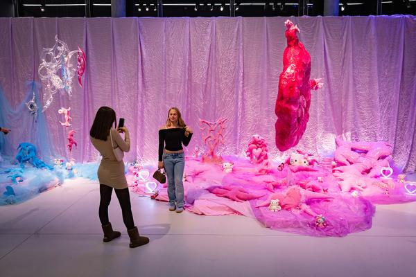 Hannah &amp; Lea Neckel "✮*•̩̩͙✧•̩̩͙*˚✧*˚ floating through reality ˚*✧˚*•̩̩͙✧•̩̩͙*˚✮" (Landesgalerie Burgenland, 19.10.2024 - 26.01.2025) Foto: eSeL.at - Lorenz Seidler