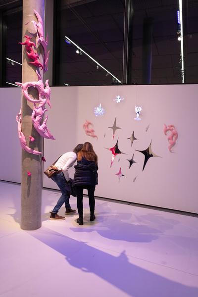 Hannah &amp; Lea Neckel "✮*•̩̩͙✧•̩̩͙*˚✧*˚ floating through reality ˚*✧˚*•̩̩͙✧•̩̩͙*˚✮" (Landesgalerie Burgenland, 19.10.2024 - 26.01.2025) Foto: eSeL.at - Lorenz Seidler