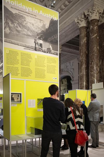 Haus der Geschichte Österreich: Holidays in Austria. Ein Urlaubsland erfindet sich neu (Eröffnung, 13.3.2024) Foto: eSeL.at - Lorenz Seidler Foto: eSeL Lorenz Seidler