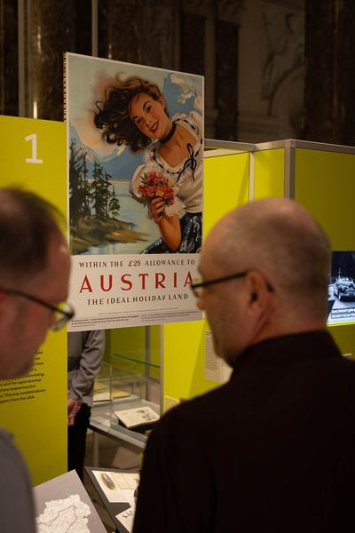 Haus der Geschichte Österreich: Holidays in Austria. Ein Urlaubsland erfindet sich neu (Eröffnung, 13.3.2024) Foto: eSeL.at - Lorenz Seidler Foto: eSeL Lorenz Seidler