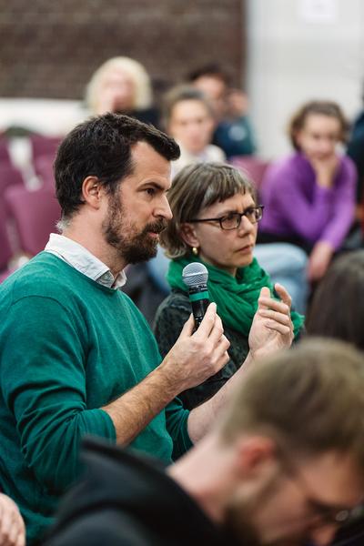 Leerstand nutzen! Podiumsdiskussion 1: Leerstand im Wohnbau (Alte WU Festsaal, 23.10.2024) Foto: eSeL.at - Robert Puteanu
