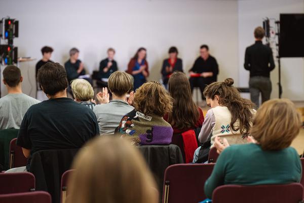 Leerstand nutzen! Podiumsdiskussion 1: Leerstand im Wohnbau (Alte WU Festsaal, 23.10.2024) Foto: eSeL.at - Robert Puteanu