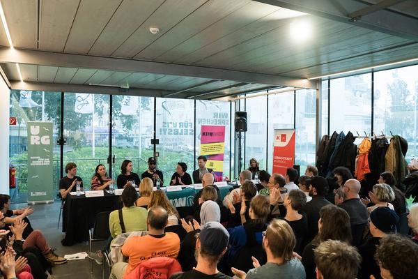WIENWOCHE 2024: Panel-Diskussion "Organize! Grassroot Unionizing in Vienna" (14.9.2024) Foto: eSeL.at - Sarah Tasha