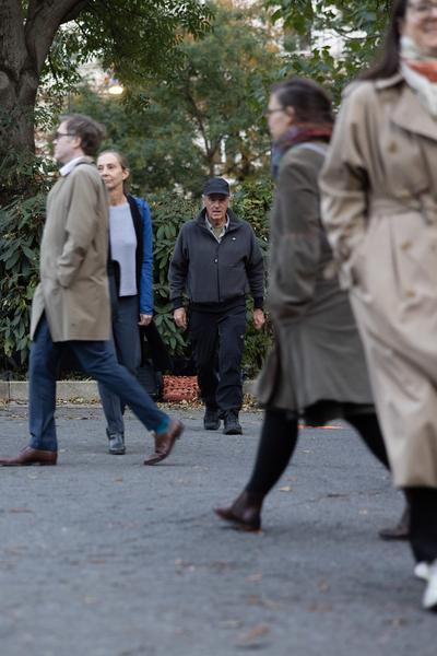Hamish Fulton &quot;Communal Walking Experience&quot; @ Platz nehmen #3: Right of Passage (Akademie Schillerplatz, 24.10.2024) Foto: eSeL.at - Lorenz Seidler