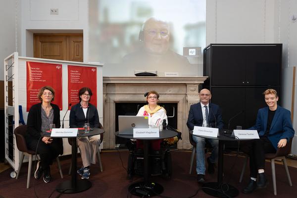 Disability History Project. Pressekonferenz  (Haus der Geschichte Österreich, 8.10.2024) Foto: eSeL.at - Lorenz Seidler