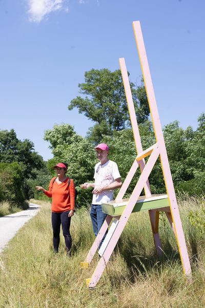 Kunst im öffentlichen Raum Niederösterreich: Super Natur 2024. Radtour Drösing > Angern an der March (8.6.2024) Foto: eSeL.at - Lorenz Seidler Foto: eSeL Lorenz Seidler