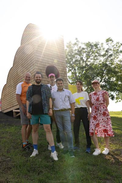 Kunst im öffentlichen Raum Niederösterreich: Super Natur 2024. Radtour Drösing > Angern an der March (8.6.2024) Foto: eSeL.at - Lorenz Seidler Foto: eSeL Lorenz Seidler
