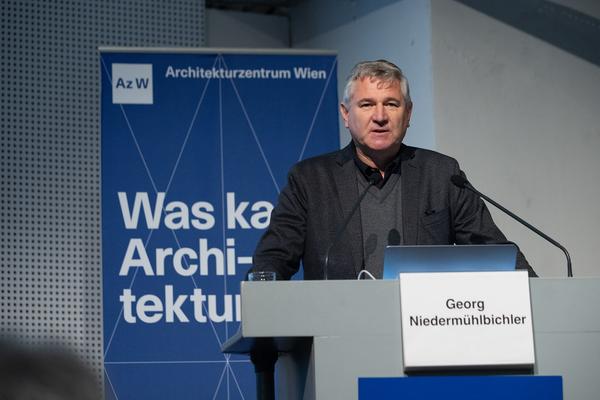 Symposium &quot;Lang lebe die Stadt!&quot; Zirkuläres Bauen mit Bestand (7.11.2024, Architekturzentrum Wien) Foto: eSeL.at - Lorenz Seidler